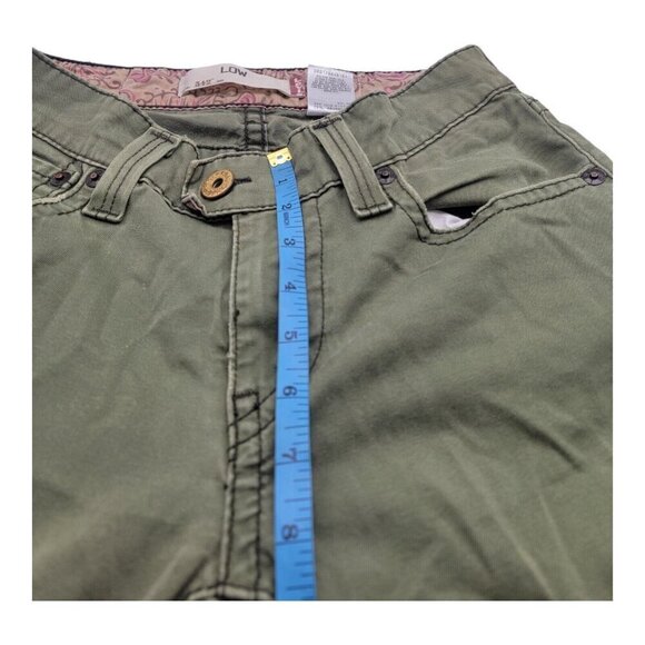 Levis Jeans Women’s Size 8 Green 542 Low Flare Safari Military Rodeo Hip Hop - Picture 9 of 12